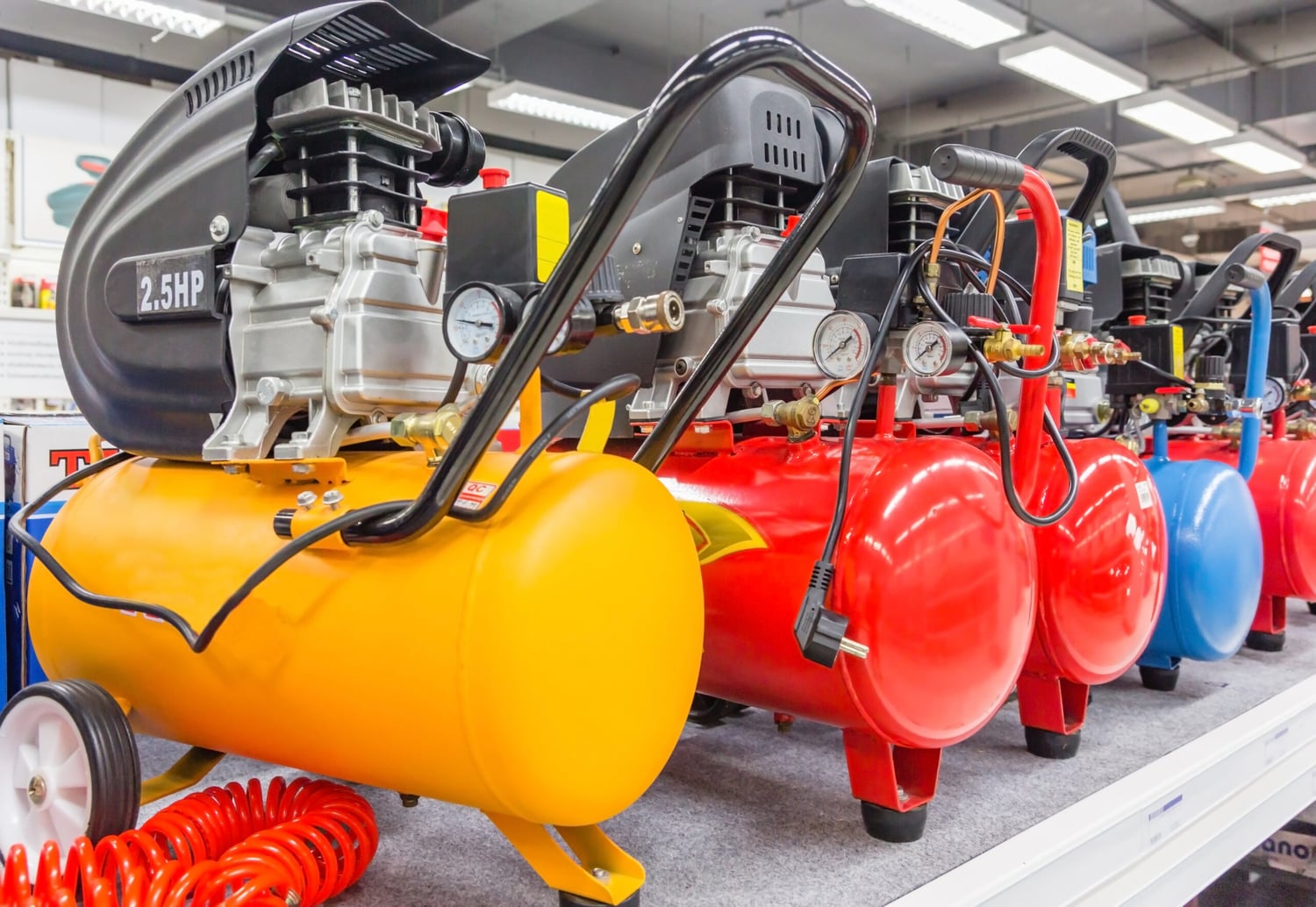 Air compressors are used for dyer vent cleaning